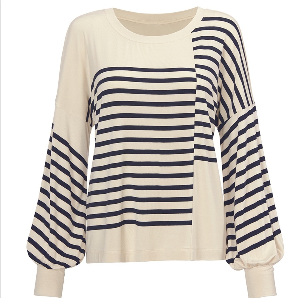 CAbi Box Stripe Tee